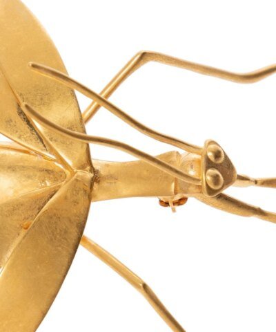 Loewe Metallic Brass Brooch Gold