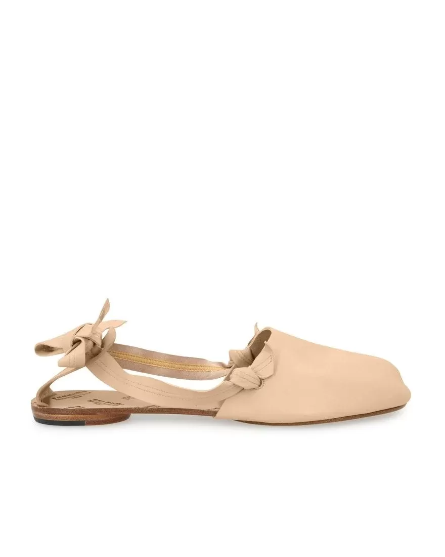 Maison Margiela Tabi Ballerina Shoes, Beige