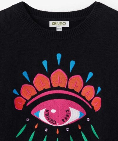 Kenzo Girl 'Lima' Eye Cashmere Sweater