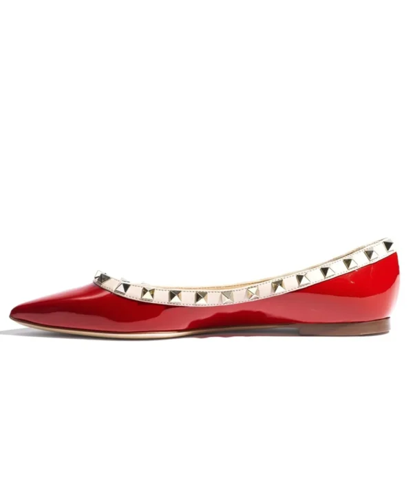 Valentino Garavani Patent Rockstud Ballet Flat