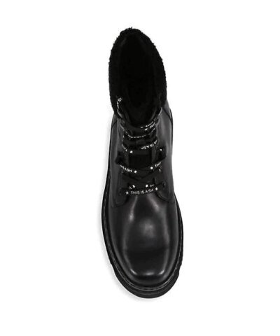 Ash Siberia Faux Fur & Leather Combat Boots