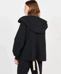 Max & Co Black Cotton Zip-Up Hoodie