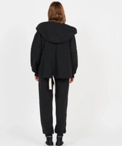 Max & Co Black Cotton Zip-Up Hoodie