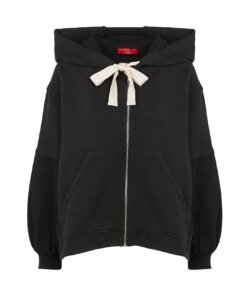 Max & Co Black Cotton Zip-Up Hoodie