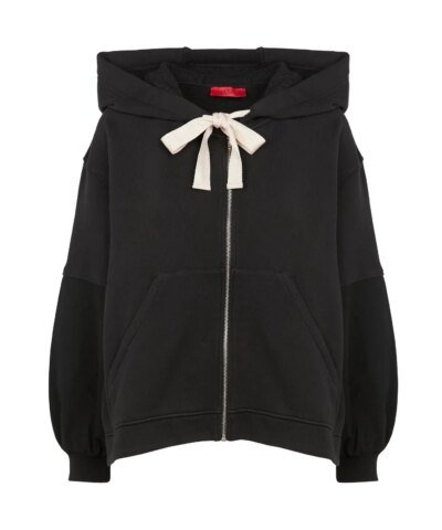 Max & Co Black Cotton Zip-Up Hoodie