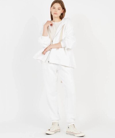 Max & Co White Cotton Track Pants