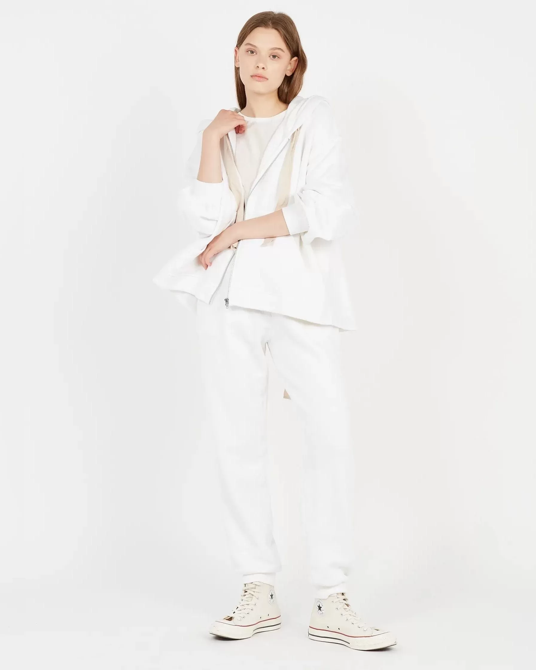 Max & Co White Cotton Track Pants