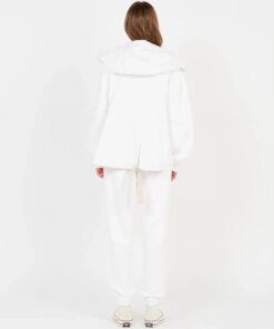 Max & Co White Cotton Zip-Up Hoodie