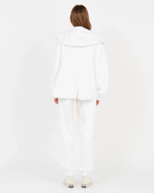 Max & Co White Cotton Zip-Up Hoodie