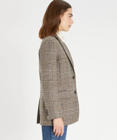 Weekend Max Mara Yarn-dyed Glen Plaid Wool Blazer