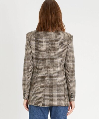 Weekend Max Mara Yarn-dyed Glen Plaid Wool Blazer