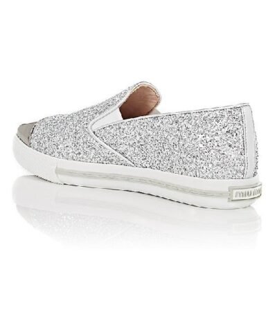 Miu Miu Metal-Toe-Cap Slip-On Sneakers