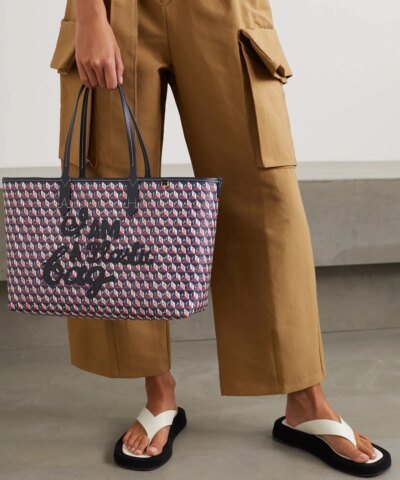 Anya Hindmarch Recycled Canvas Tote Bag, Blue