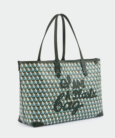Anya Hindmarch Recycled Canvas Tote Bag, Pine Green
