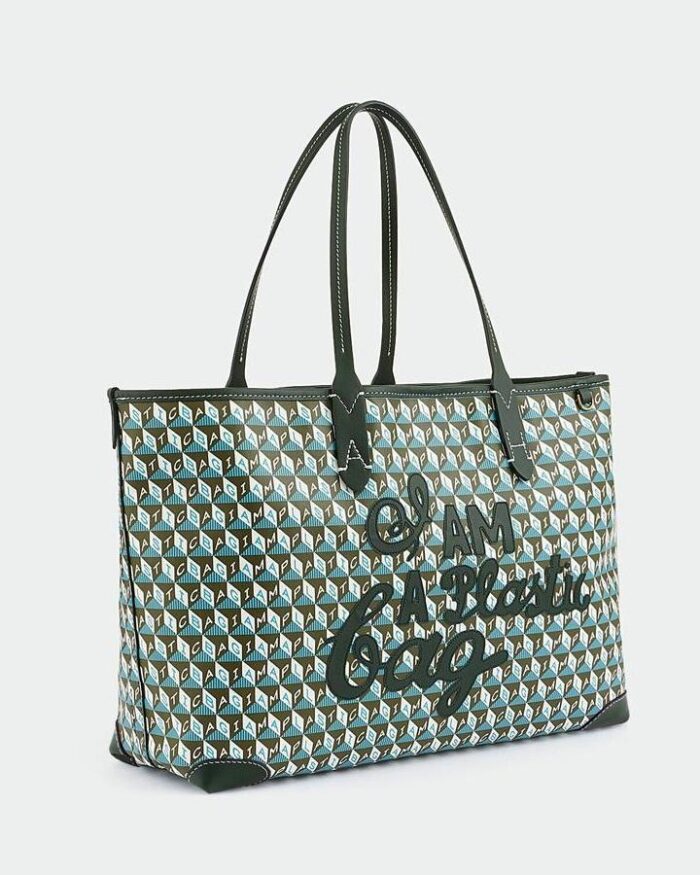 Anya Hindmarch Recycled Canvas Tote Bag, Pine Green