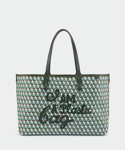 Anya Hindmarch Recycled Canvas Tote Bag, Pine Green