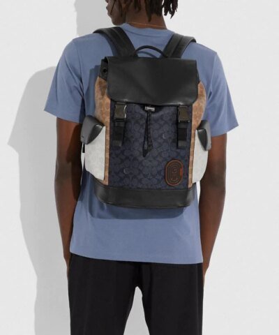 Coach Rivington Backpack In Colorblock Signature Canvas