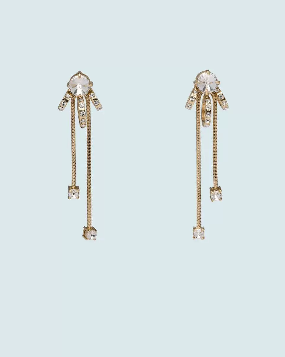 Miu Miu Crystal Pendant Earrings