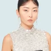 Miu Miu Crystal Pendant Earrings