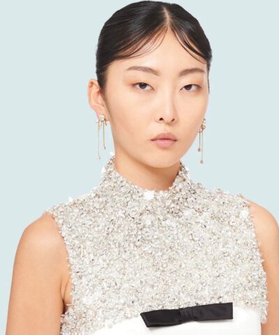 Miu Miu Crystal Pendant Earrings