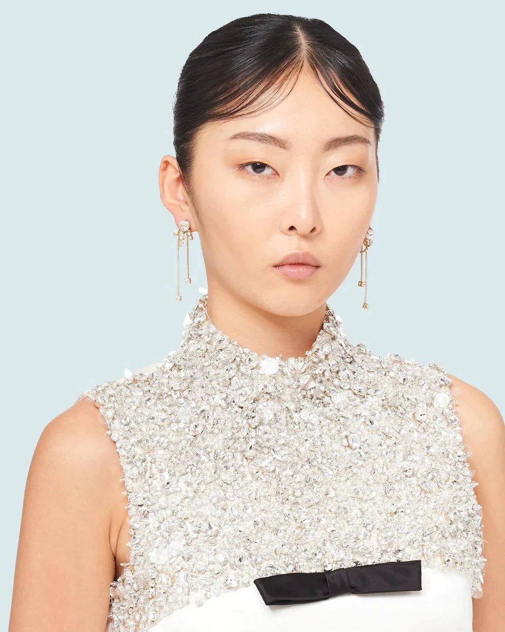 Miu Miu Crystal Pendant Earrings