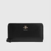 Gucci Animalier Leather Zip Around Wallet