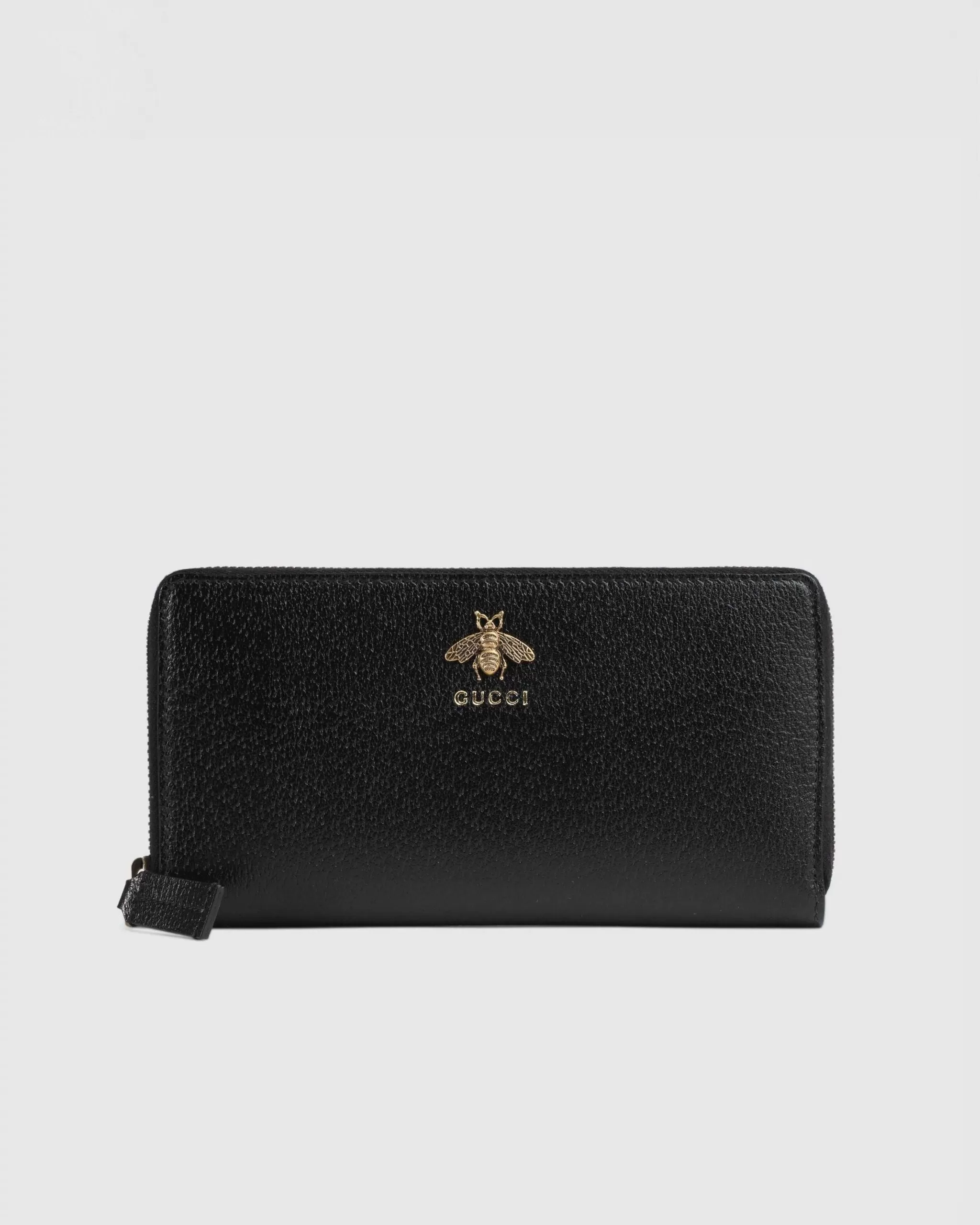 Gucci Animalier Leather Zip Around Wallet