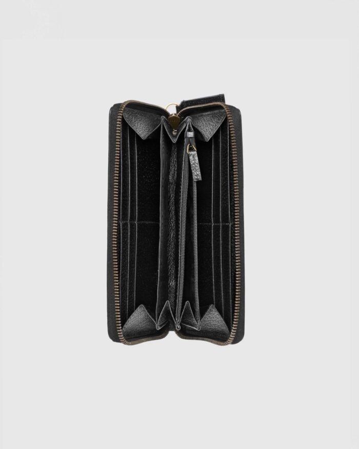 Gucci Animalier Leather Zip Around Wallet