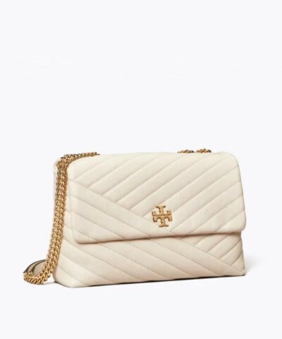 Tory Burch Kira Chevron Convertible Shoulder Bag, New Ivory