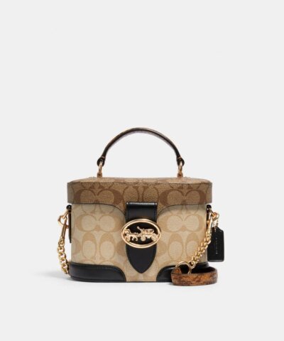 Coach Georgie Gem Crossbody In Blocked Signature Canvas