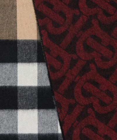 Burberry Reversible Check and Monogram Cashmere Scarf