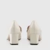 Gucci White Zumi Leather Mid-Heel Loafer