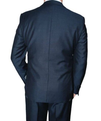 DKNY Slim-Fit Blue Solid Sharkskin 2 Piece Suit-DKNY-Fashionbarn shop