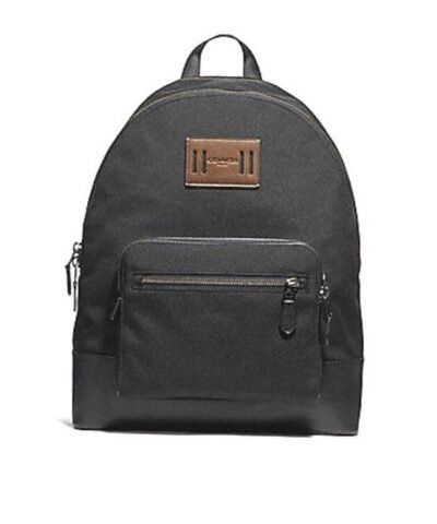 Coach Antique Nickel Black West Cordura Leather Backpack