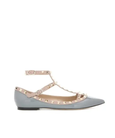 Valentino Garavani Rockstud leather ballerinas Flat