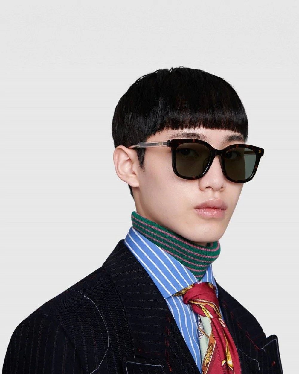 Gucci Specialized Fit Square Acetate Men's Sunglasses