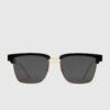 Gucci Square Metal And Acetate Sunglasses