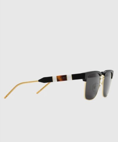 Gucci Square Metal And Acetate Sunglasses