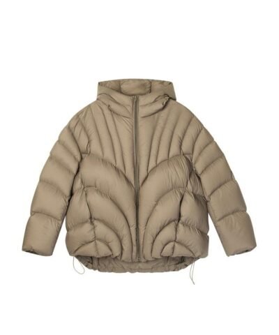 Jnby Quilted Hooded Oversize Down Jacket-Pink
