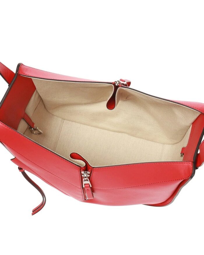 Loewe Hammock Small Leather Shoulder Bag In Red