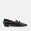 Stuart Weitzman Mickee Chain Square-Toe Leather Loafers