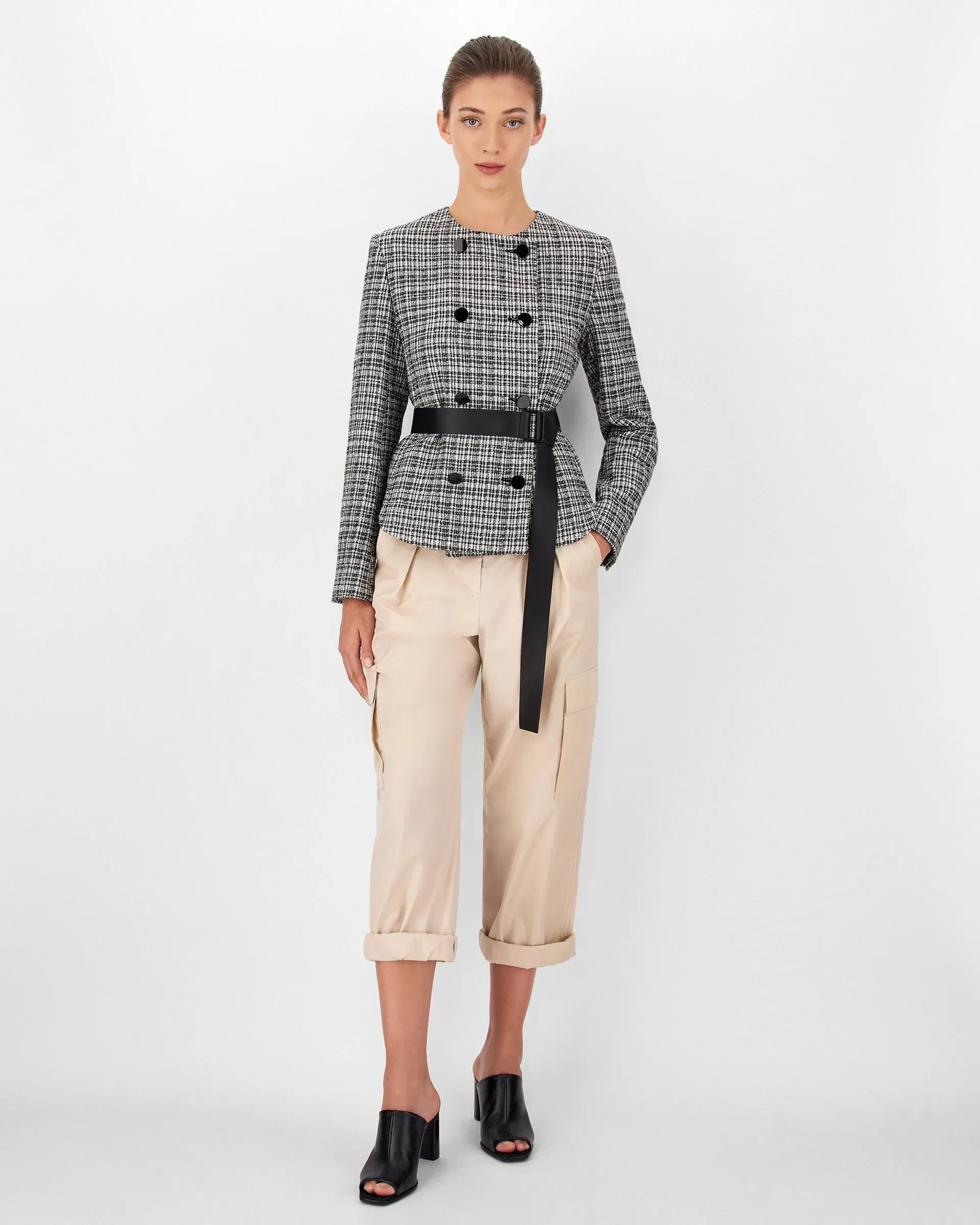 Max Mara Yarn-Dyed Basketweave Jacket