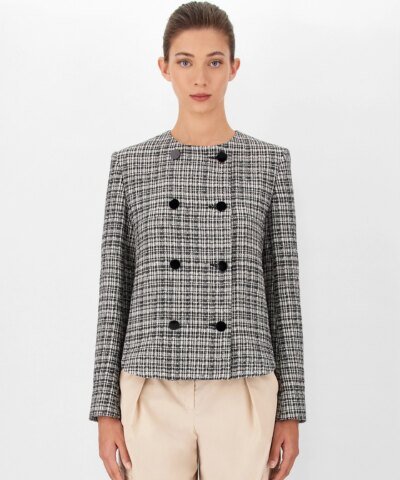 Max Mara Yarn-Dyed Basketweave Jacket