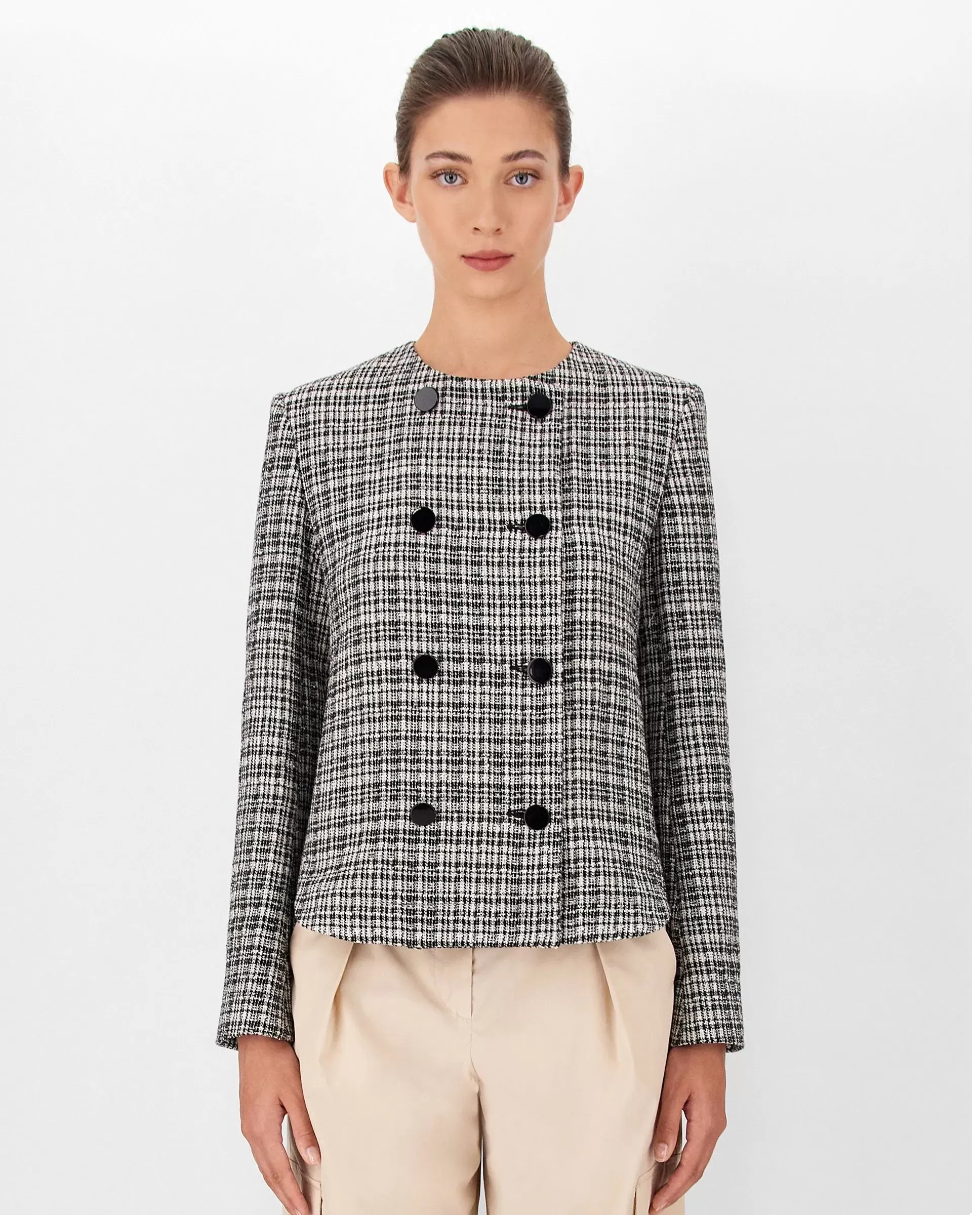 Max Mara Yarn-Dyed Basketweave Jacket