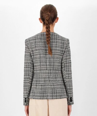 Max Mara Yarn-Dyed Basketweave Jacket