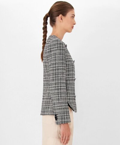Max Mara Yarn-Dyed Basketweave Jacket