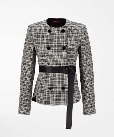 Max Mara Yarn-Dyed Basketweave Jacket