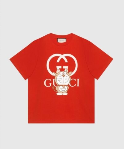 Gucci x Doraemon Oversize T-Shirt, Red