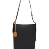Tory Burch Perry Leather Bucket Bag, Black