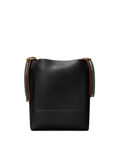 Tory Burch Perry Leather Bucket Bag, Black